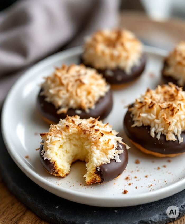 Kokosmakronen mit Schokolade