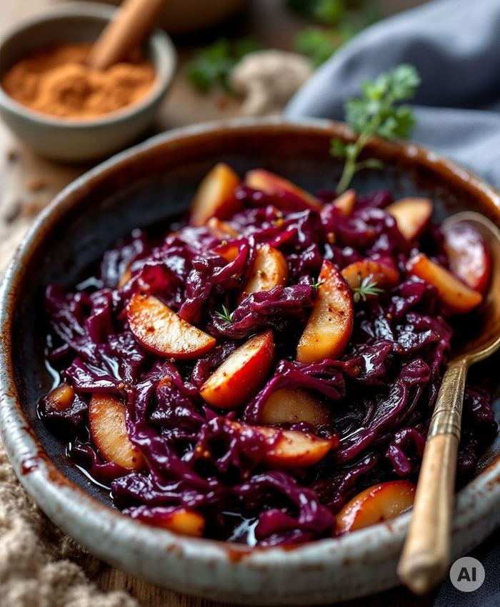 Rotkohl mit Apfel