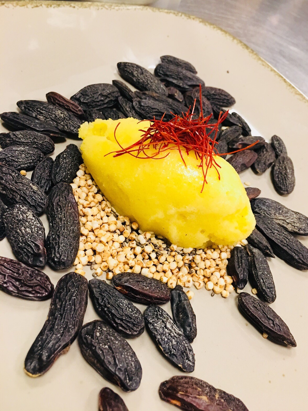 Mandarinen-Kiwi Sorbet mit Tonkabohne und Chilli – Rezept