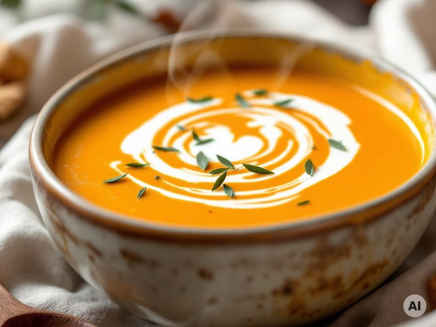 Fruchtige Kürbissuppe aus Hokkaido Rezept