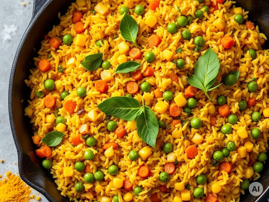 Gebratener Kurkumareis – Rezept