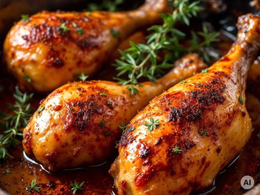 Hähnchenkeulen aus dem Ofen Rezept