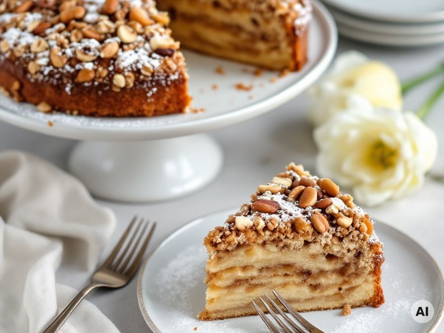 Haferflocken Apfelkuchen – Rezept