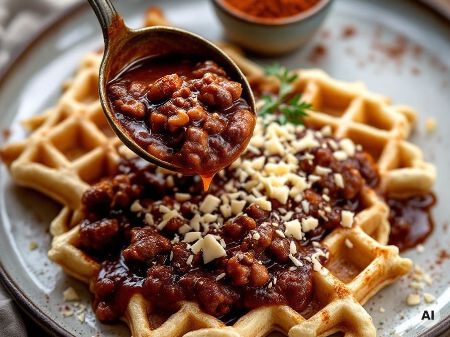 Herzhafte Waffeln mit Chili-con-Carne – Rezept