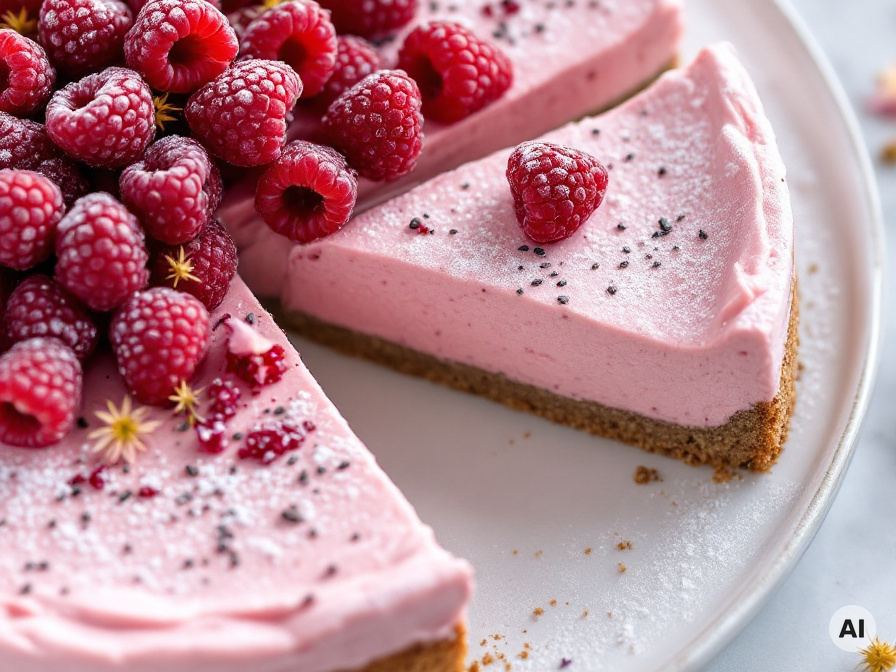 Himbeer Käsekuchen ohne Boden Rezept