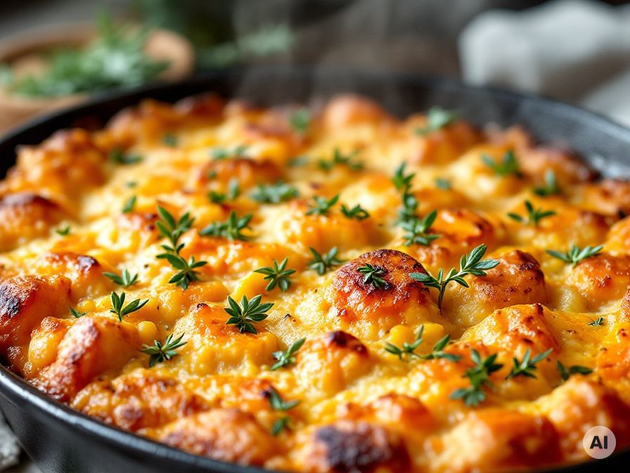 Hirse Auflauf mit Möhren und Erbsen Rezept