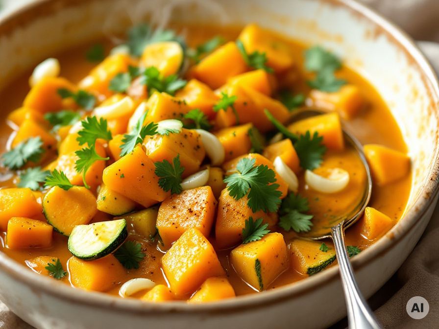 Leckeres veganes Süßkartoffel-Curry Rezept