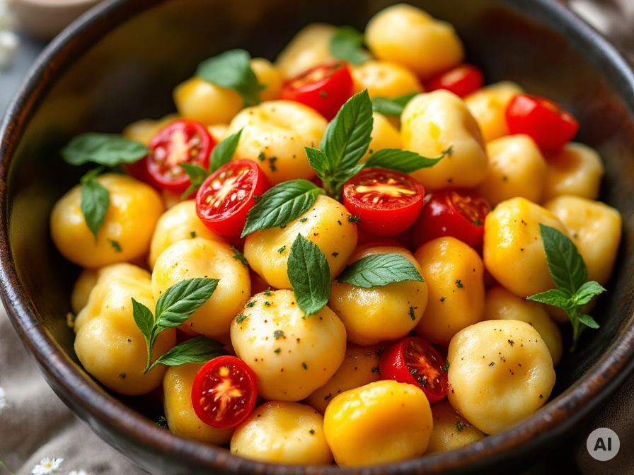 Ofen Gnocchi mit buntem Gemüse Rezept