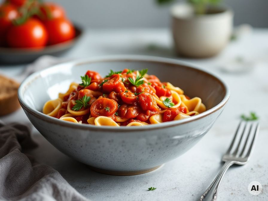 Pasta mit Tomatensauce – Rezept