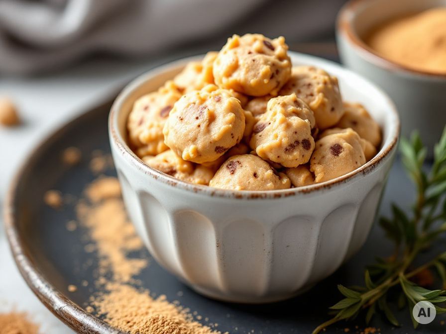 Proteinreiches Erdnuss-Zimt-Cookie Dough Rezept