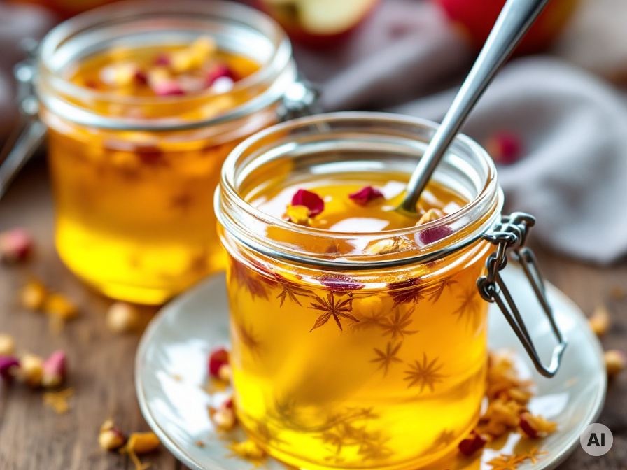 Rosen-Apfel-Gelee mit Safran Rezept