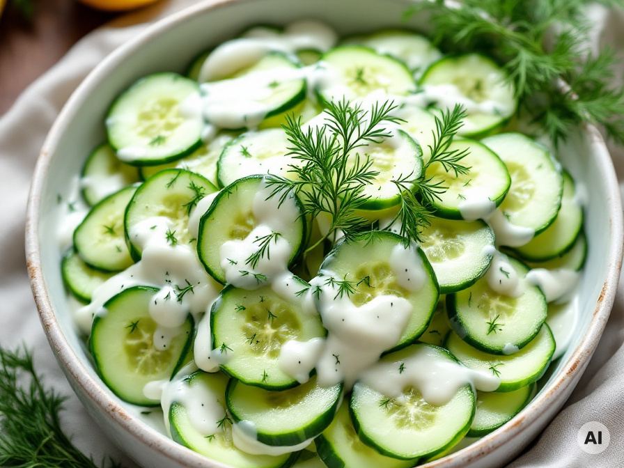 Schmand-Gurken-Salat Rezept