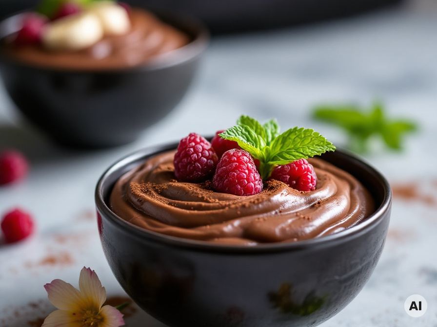 Schneller Schokopudding mit Avocado und Banane – Rezept