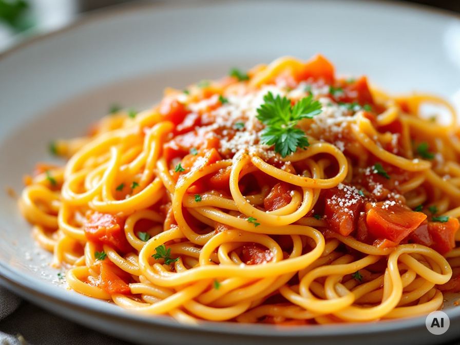 Spaghetti Tomaten Sahne Sauce Rezept