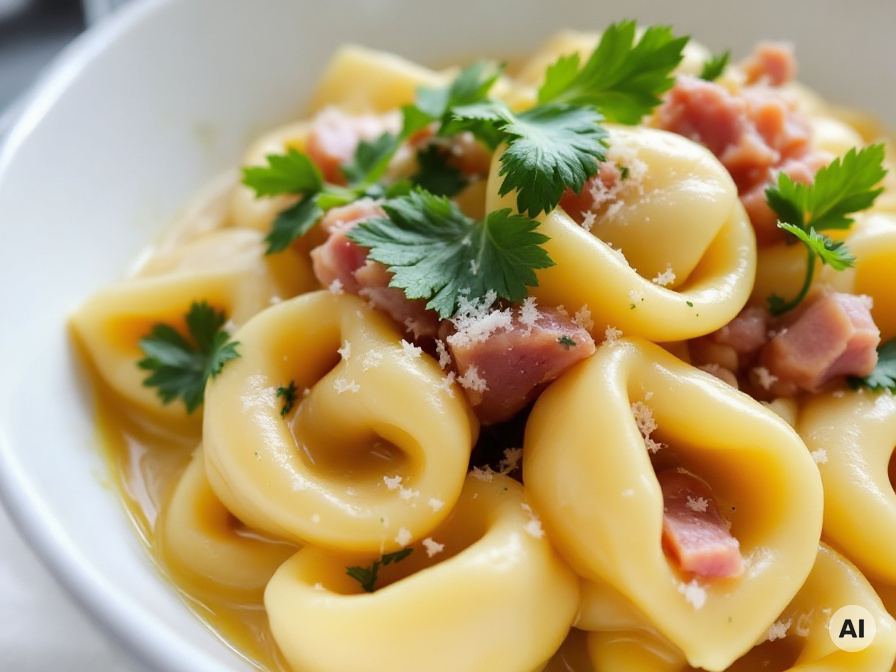 Tortellini in Käse-Schinken Sauce Rezept
