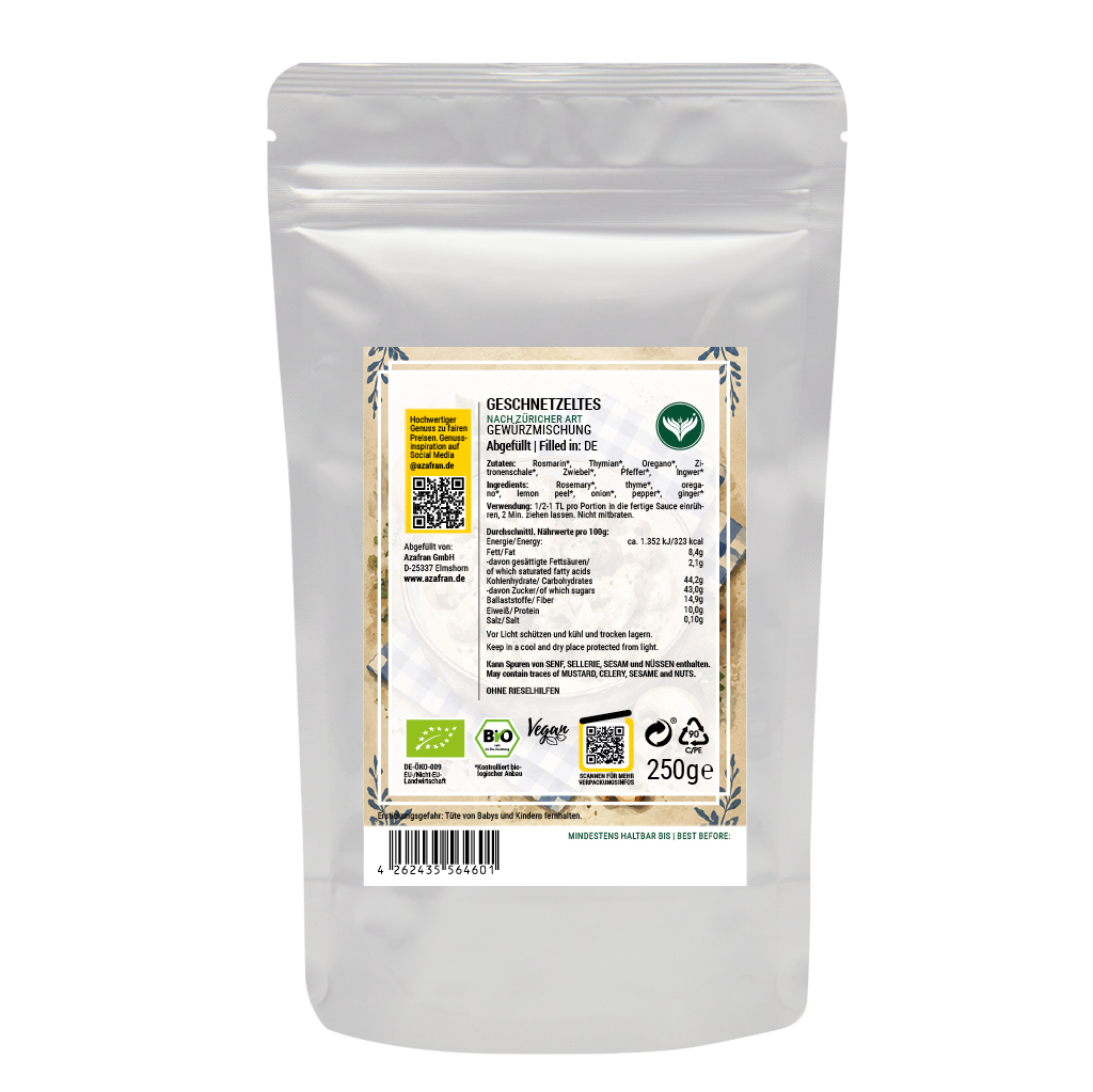 BIO Geschnetzeltes Gewürz 250g