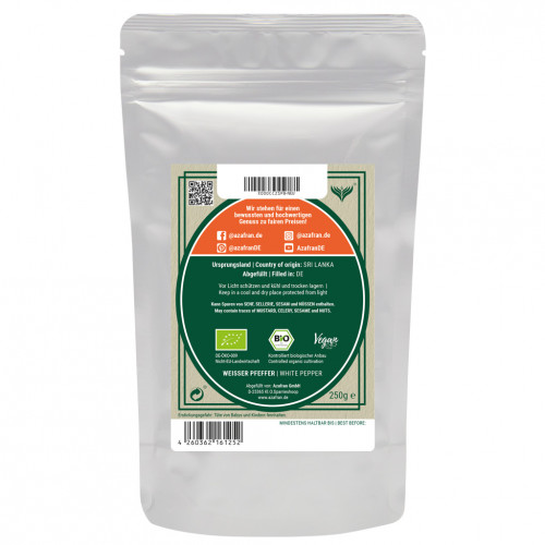 Weißer BIO-Pfeffer (250 Gramm)