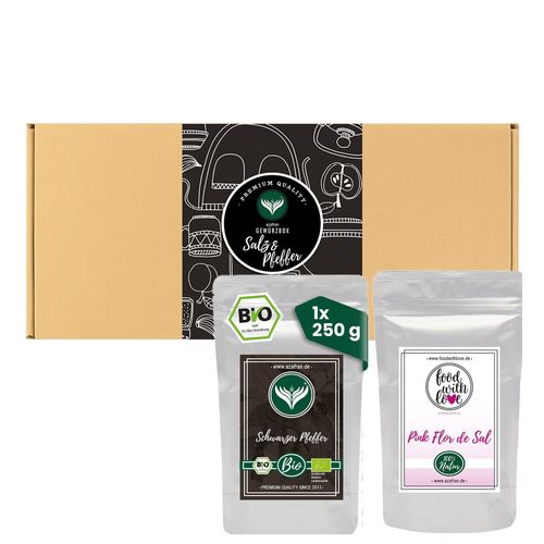 Pink Flor de Sal und Pfeffer Set